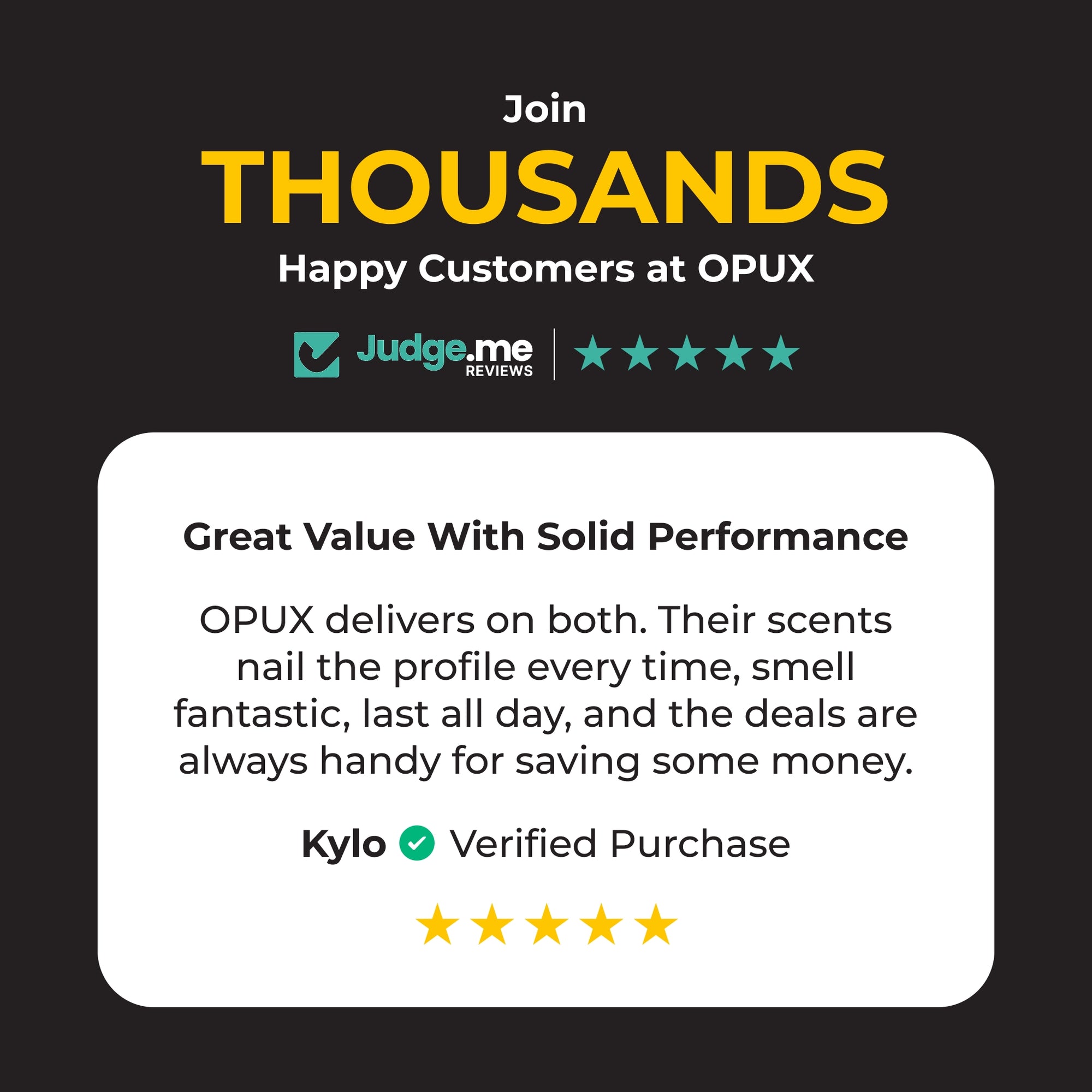 OPUX customer review for men’s long lasting perfume